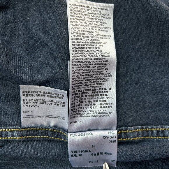 Levi’s Western Denim Women Shirt Indigo Navy Blue — Medium M - Picture 11 of 11